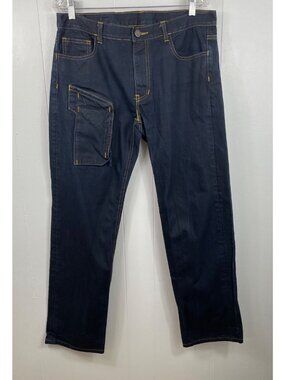 Alphyn Industries Mens Wearcom Denim Jeans With Tech Pocket Size 34x32